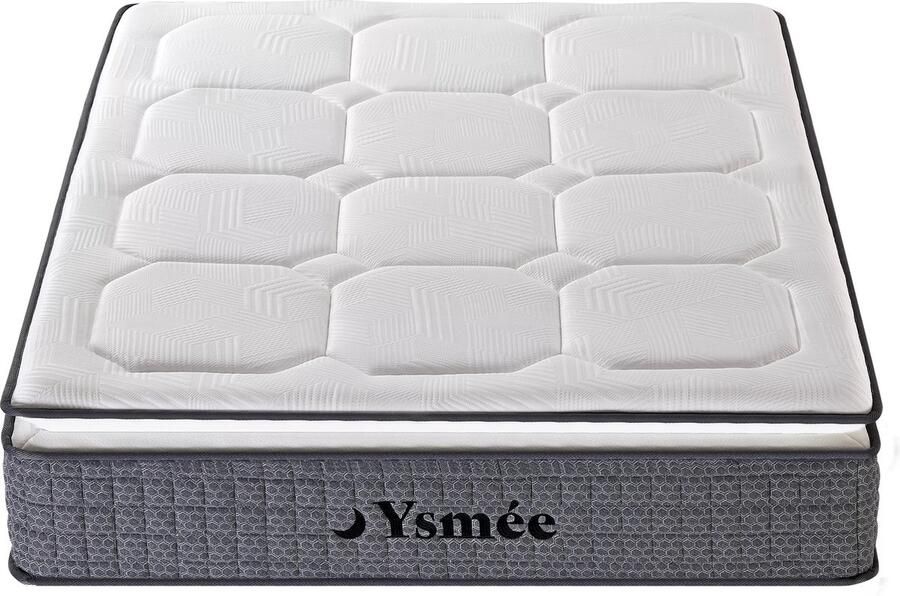 Vente-unique Matras 180 x 200 cm met pocketveren met 7 zones en instap van latex dikte 32 cm SEREM van YSMEE L 200 cm x H 32 cm x D 180 cm