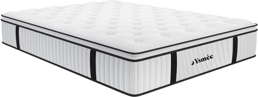 Vente-unique Matras 140 x 200 cm met pocketveren en dekmatras van 28 cm AMERICAN DREAM van YSMÉE L 200 cm x H 28 cm x D 140 cm