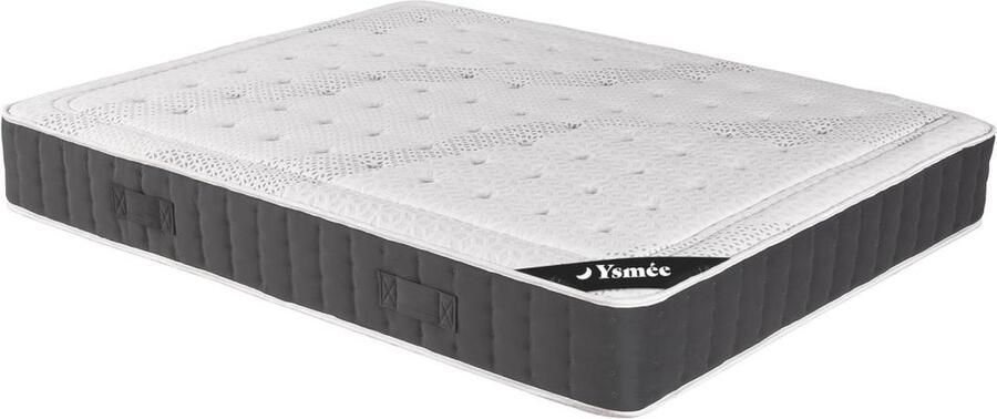 Vente-unique Matras 140 x 200 cm met pocketveren en instap met vormgeheugen dikte 27 cm BABYLONE L 200 cm x H 27 cm x D 140 cm