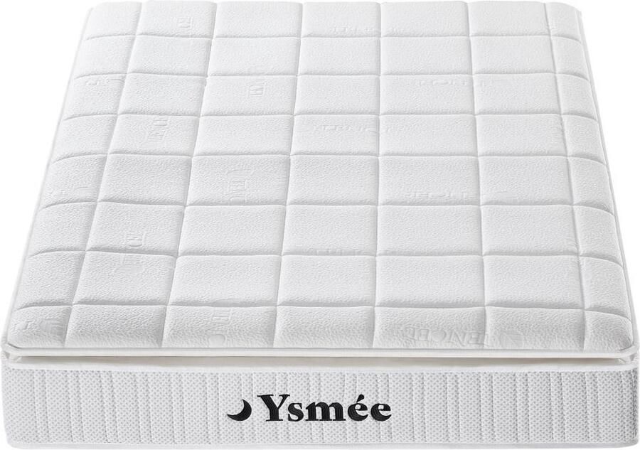 Vente-unique Matras 140 x 190 cm met pocketveren en instap met nano-pocketveren + vormgeheugen dikte 26 cm MIRI van YSMÉE L 190 cm x H 26 cm x D 140 cm