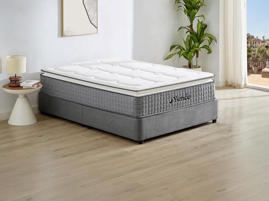 Vente-unique Matras 160 x 200 cm met pocketveren met 7 zones en instap van latex dikte 32 cm SEREM van YSMEE L 200 cm x H 32 cm x D 160 cm