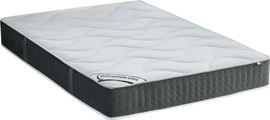 Vente-unique Hybride matras 140 x 190 cm met pocketveren met 7 zones met vormgeheugen dikte 25 cm TIAMAT van DREAMEA L 190 cm x H 25 cm x D 140 cm - Foto 2