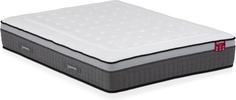 DREAMEA Vente-unique Pocketveren matras 7 zones ASGARD vormgeheugen van dikte 30cm 140x190 cm L 140 cm x H 30 cm x D 190 cm