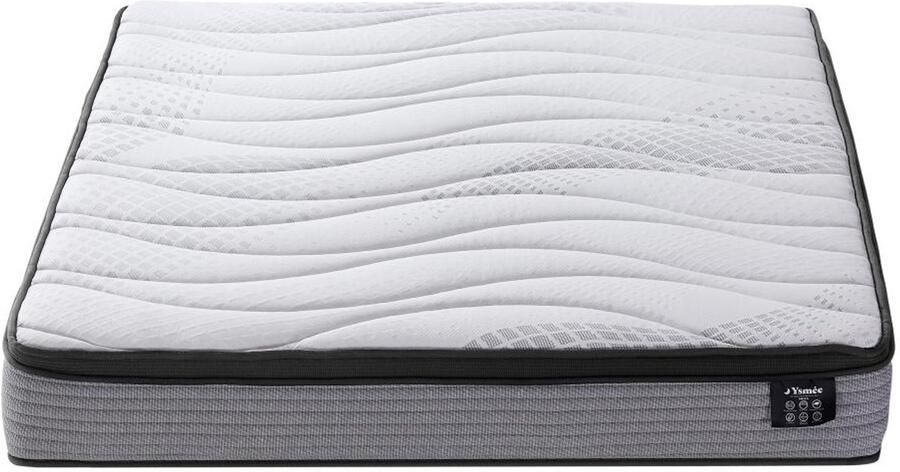 Vente-unique Matras 140 x 200 cm met pocketveren en ingebouwd dekmatras van 25 cm ANYLA van YSMÉE L 200 cm x H 25 cm x D 140 cm