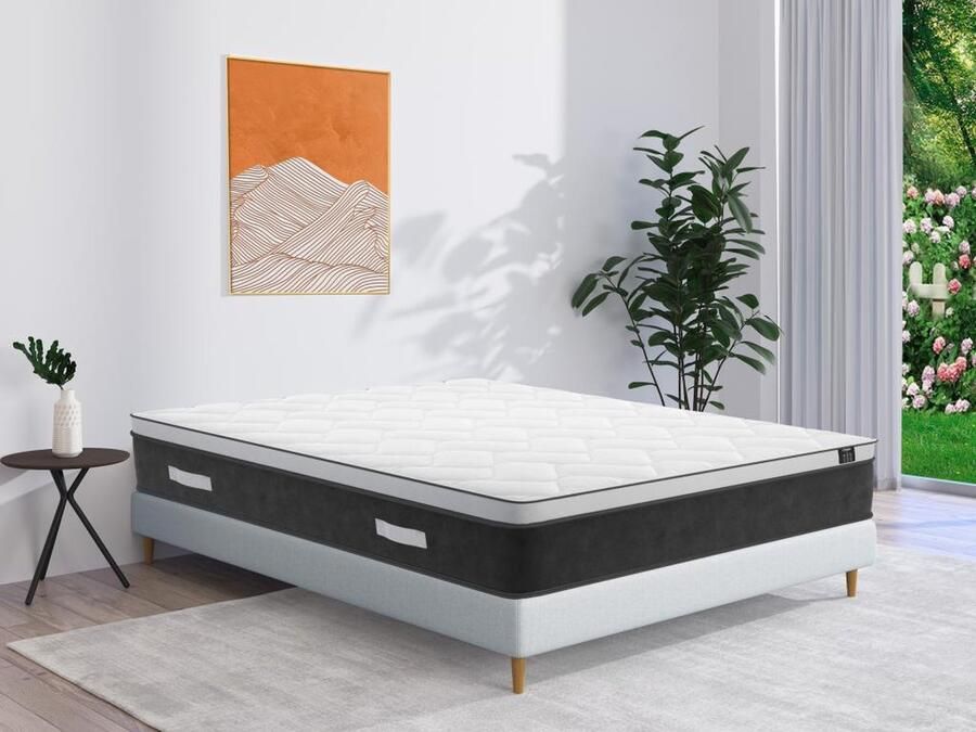Vente-unique Hybride matras 180 x 200 cm met pocketveren en vormgeheugen dikte 25 cm ASTRIA Art Collection van YSMÉE L 200 cm x H 25 cm x D 180 cm - Foto 3