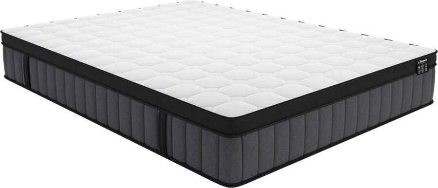 Vente-unique Hybride matras 140 x 190 cm met pocketveren met 7 zones en verfrissend vormgeheugen dikte 25 cm TOLCA van YSMÉE L 190 cm x H 25 cm x D 140 cm - Foto 2
