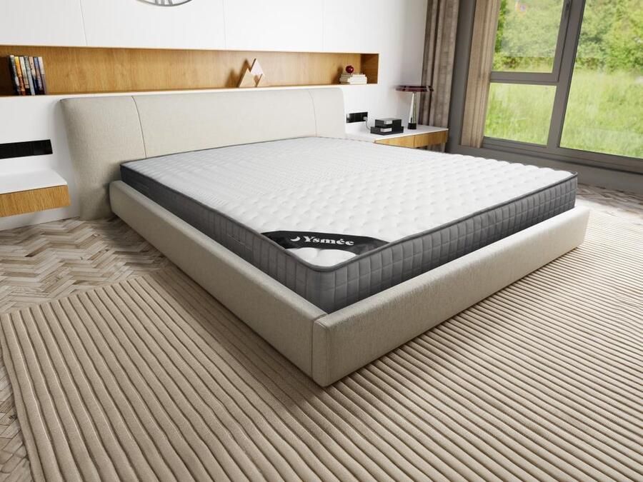 Vente-unique Matras 140 x 190 cm met schuim met vormgeheugen met 11 zones dikte 22 cm DANEVO van YSMÉE L 190 cm x H 22 cm x D 140 cm - Foto 2