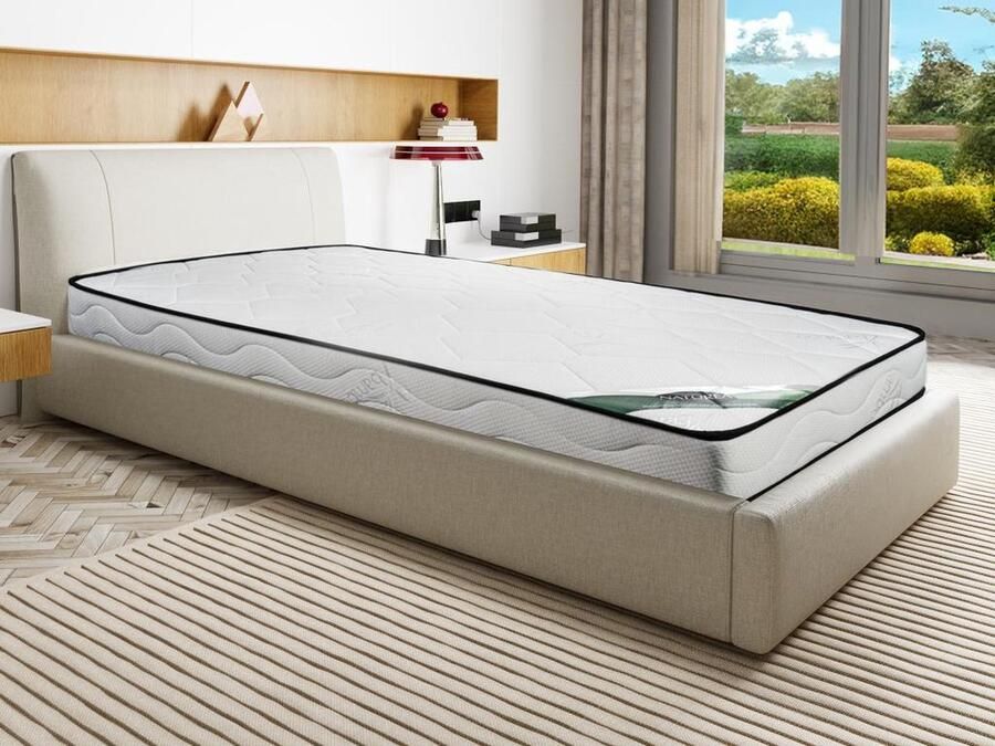 Vente-unique Matras 90 x 190 cm van schuim en tijk van bamboe dikte 15 cm KANANI van NATUREA L 190 cm x H 15 cm x D 90 cm