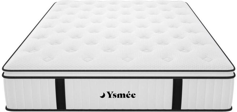 Vente-unique Matras 140 x 200 cm met pocketveren en dekmatras van 28 cm AMERICAN DREAM van YSMÉE L 200 cm x H 28 cm x D 140 cm - Foto 2