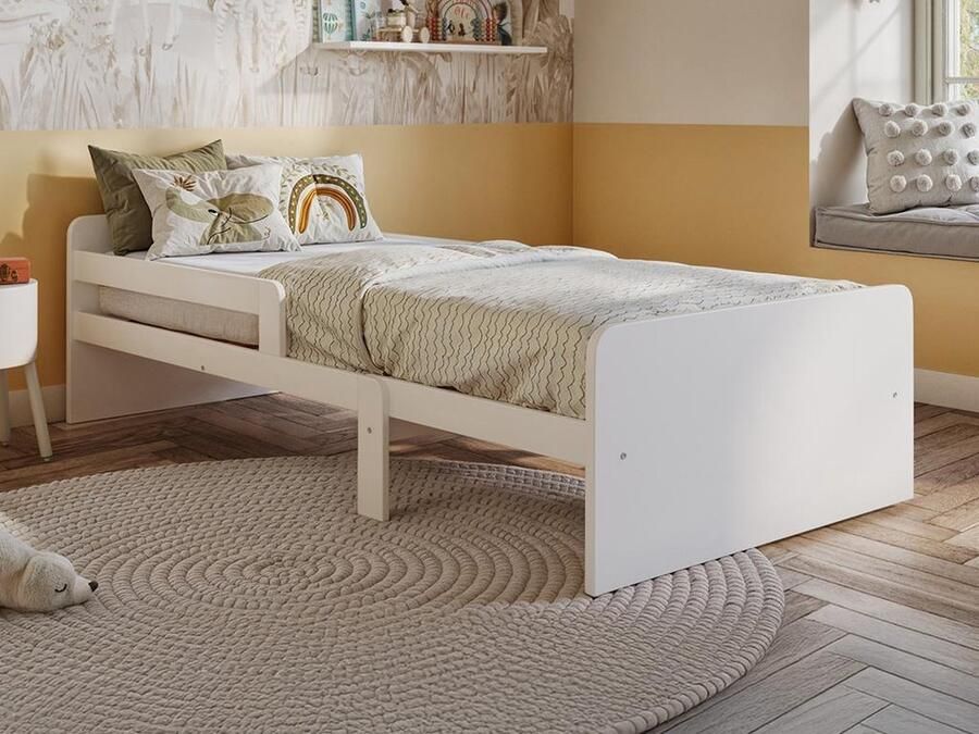 Vente-unique Meegroeibed ZELLY 90 x 140 170 200 cm Wit dennen L 203.6 cm x H 60 cm x D 99.5 cm