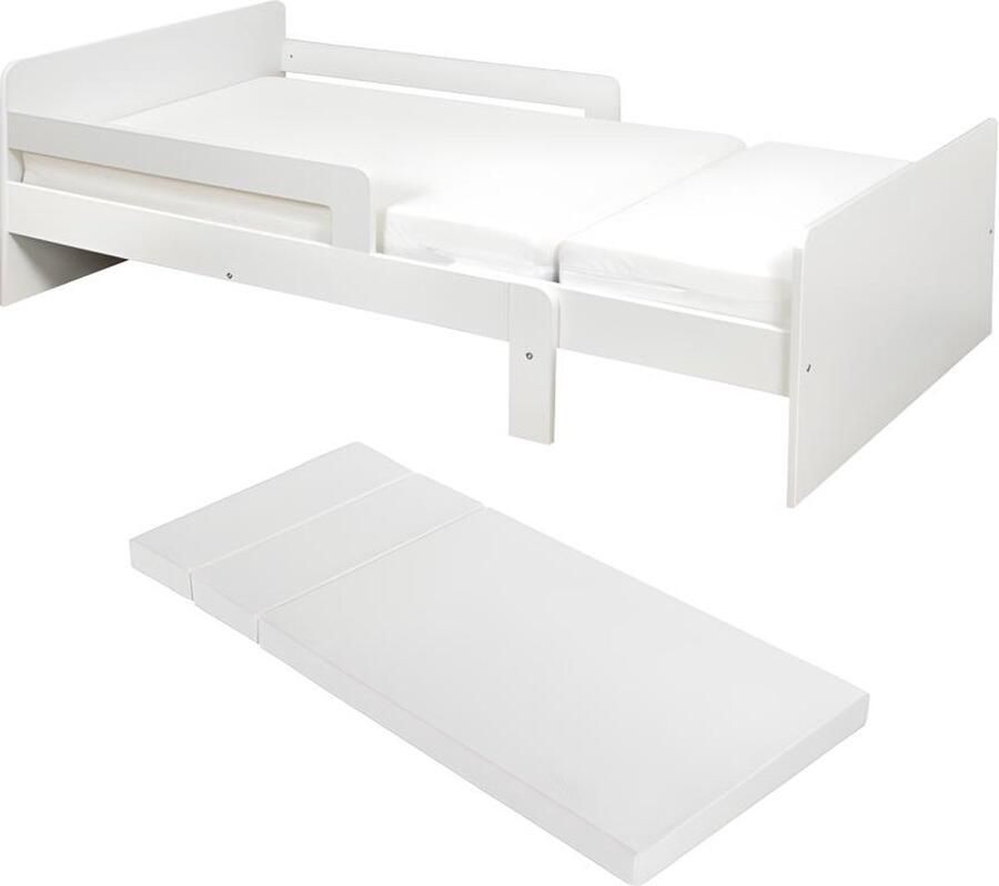 Vente-unique Meegroeibed ZELLY 90x140 170 200cm + meegroeimatras DREAMEA L 203.6 cm x H 60 cm x D 99.5 cm