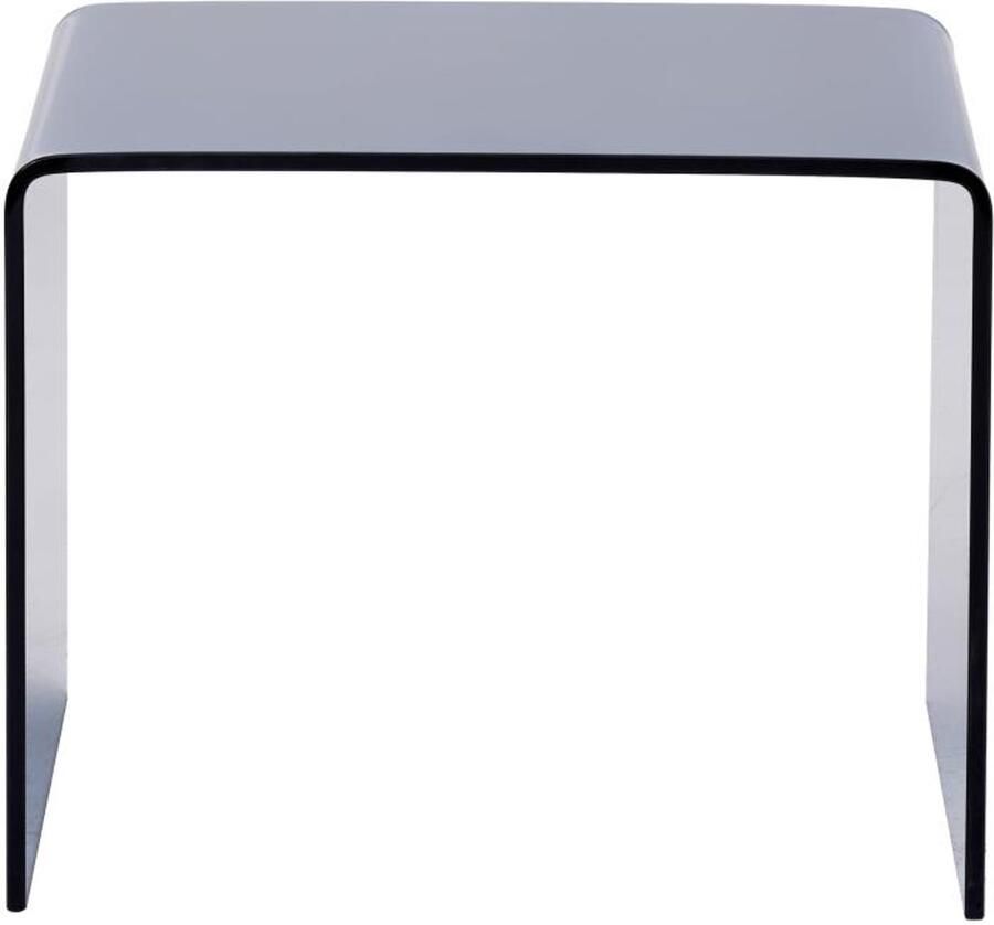 Vente-unique Nachtkastje Gebogen gehard en gerookt glas SUZANA L 50 cm x H 40 cm x D 40 cm - Foto 2