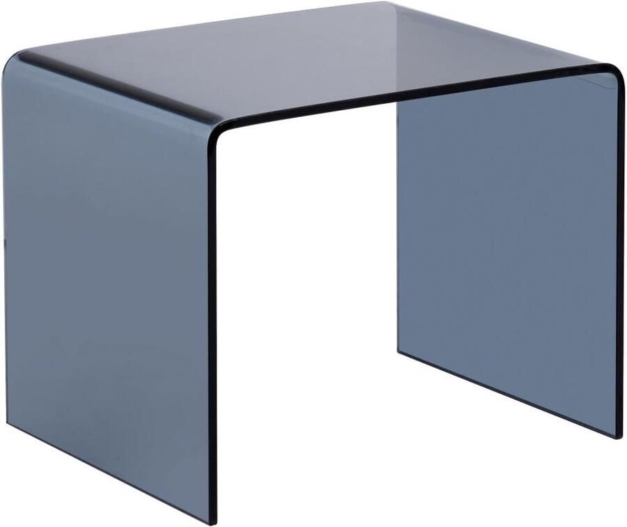 Vente-unique Nachtkastje Gebogen gehard en gerookt glas SUZANA L 50 cm x H 40 cm x D 40 cm