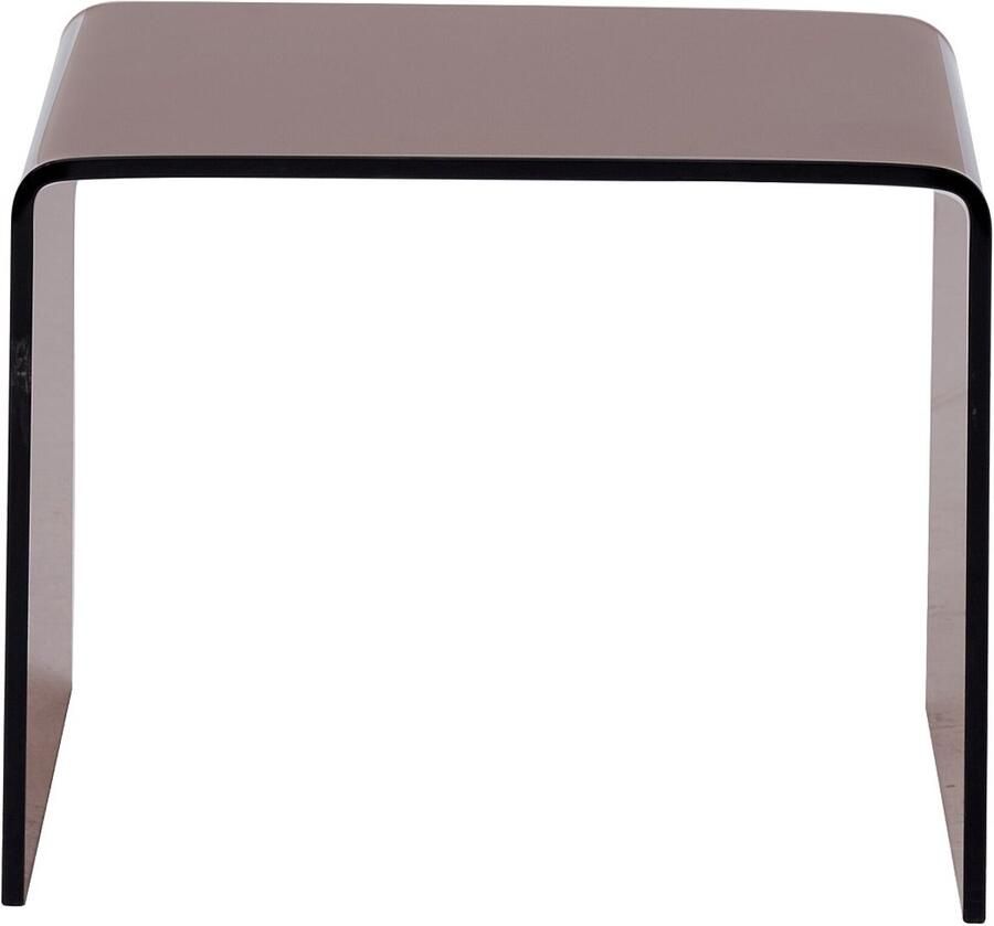 Vente-unique Nachtkastje Gebogen gehard glas Bruin SUZANA L 50 cm x H 40 cm x D 40 cm - Foto 2