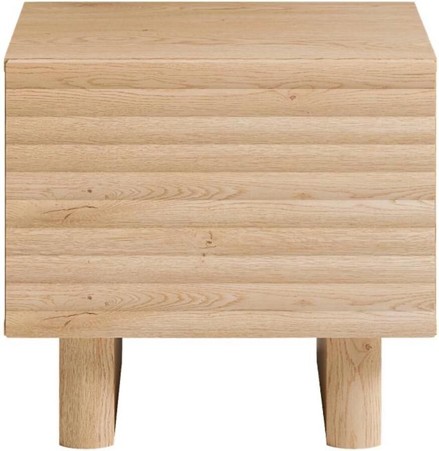 Vente-unique Nachtkastje met 1 deurtje MDF houtlook LUDIMA L 50 cm x H 46.1 cm x D 36.8 cm