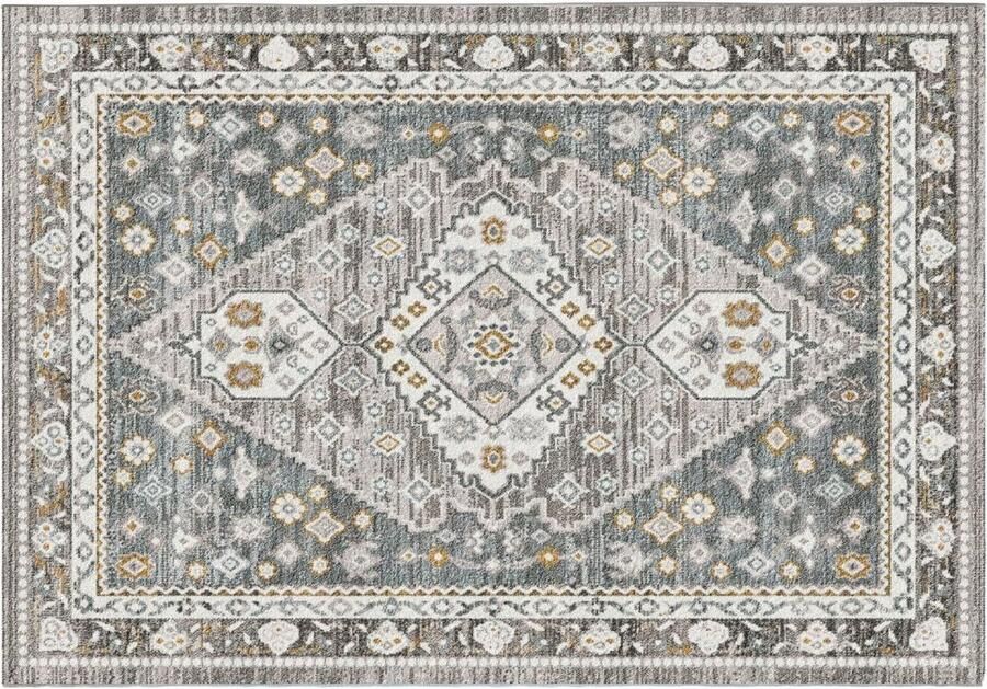 Vente-unique Oosters vintage-tapijt 160 x 230 cm Grijsblauw en taupegrijs SAMARIA L 230 cm x H 0.9 cm x D 160 cm