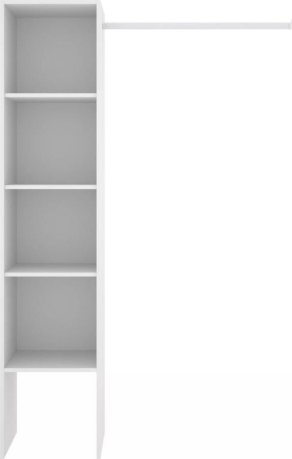 Vente-unique Open kledingkast met wandroede L137 cm Wit GAETAN L 137.5 cm x H 185.5 cm x D 40.2 cm - Foto 2