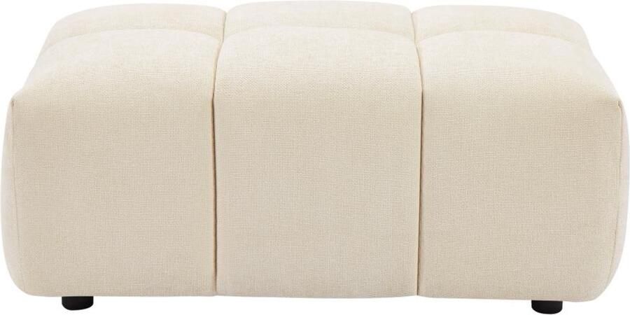 Vente-unique Poef van beige stof met textuur APOLIU L 72 cm x H 46 cm x D 109 cm