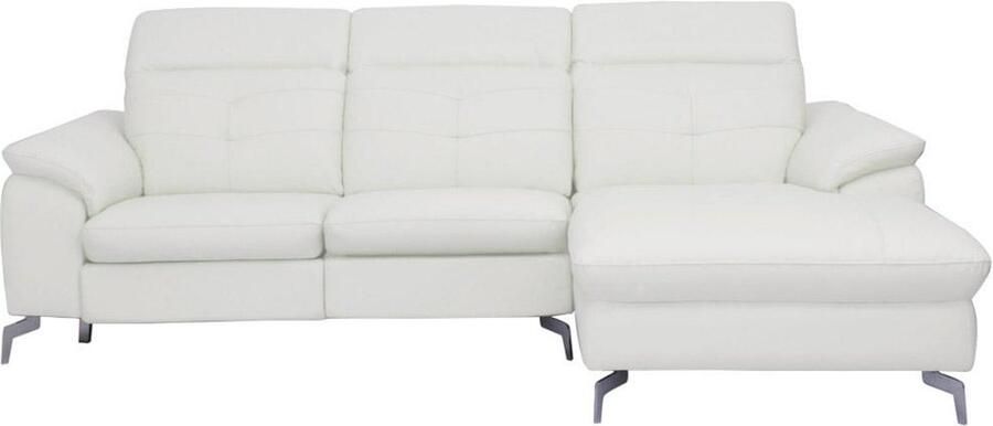 Vente-unique Relax hoekbank elektrisch van buffelleer LISMORE Wit Hoek rechts L 250 cm x H 98 cm x D 170 cm - Foto 5