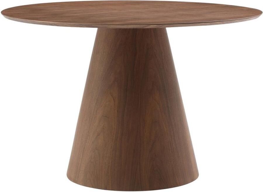 Vente-unique Ronde eettafel 4 plaatsen van mdf Donker naturel ANTALIZA L 120 cm x H 75.5 cm x D 120 cm - Foto 2