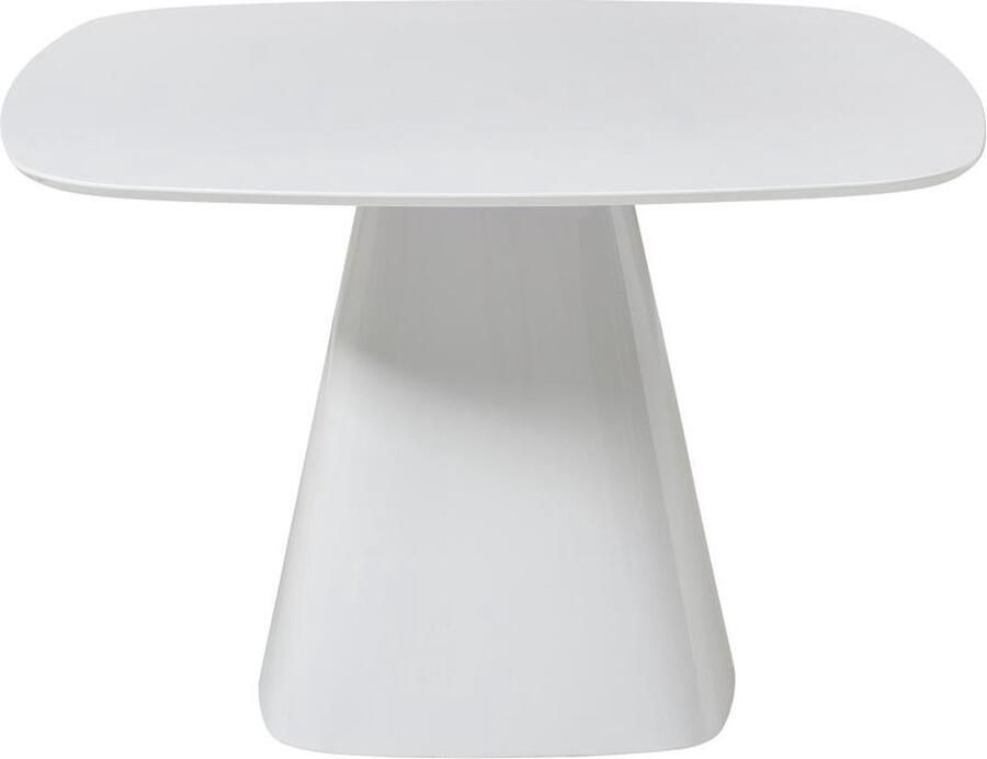 Vente-unique Ronde eettafel voor 4 personen van mdf Wit gelakt BUDONIA L 120 cm x H 77 cm x D 120 cm