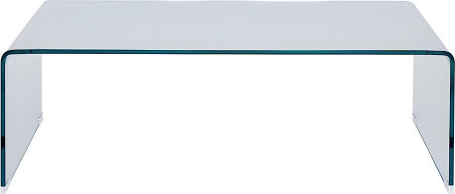 Vente-unique Salontafel ALONZO Gebogen gehard glas L 110 cm x H 35 cm x D 55 cm - Foto 2
