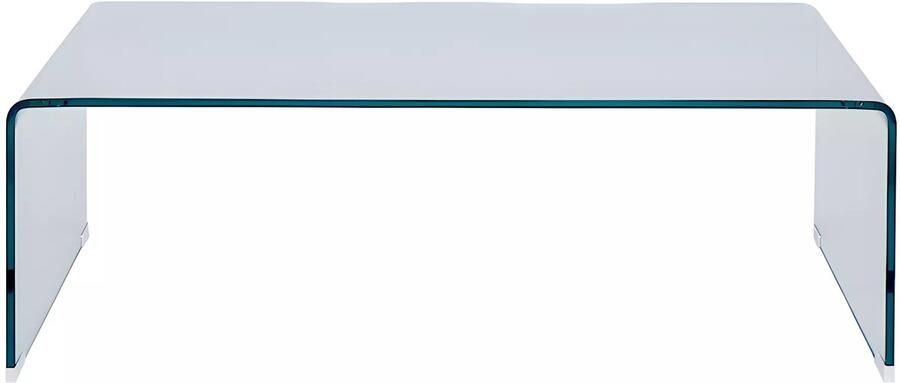 Vente-unique Salontafel ALONZO Gebogen gehard glas L 110 cm x H 35 cm x D 55 cm - Foto 3