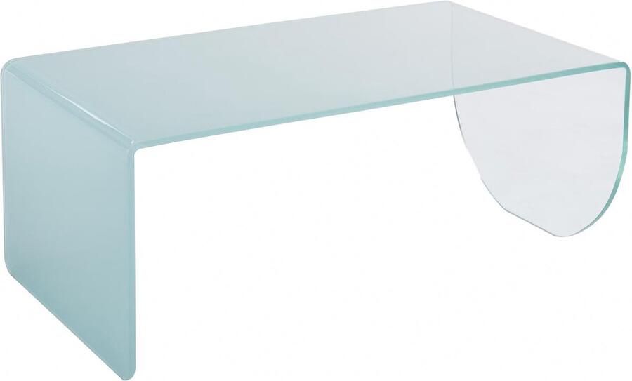 Vente-unique Salontafel in gehard glas Transparant en blauw KINAMI L 100 cm x H 40 cm x D 55 cm