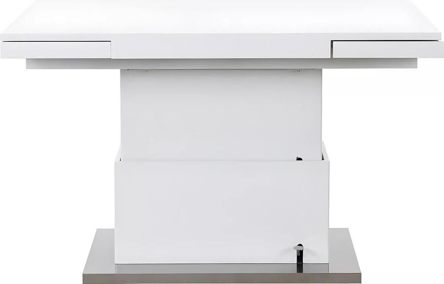 Vente-unique Salontafel LAURIA 2 in 1 Verhoogbaar en uittrekbaar Gelakt mdf Wit L 180 cm x H 75 cm x D 75 cm - Foto 2