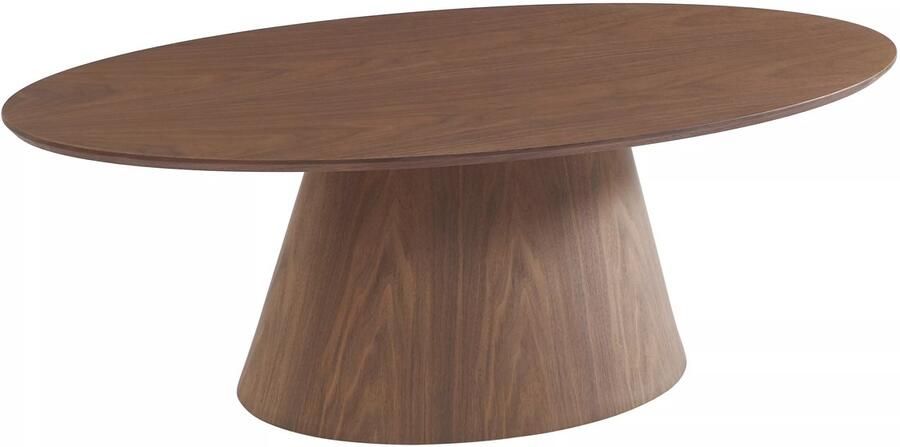 Vente-unique Salontafel met notenfineer Donker naturel ANTELADA L 120 cm x H 40 cm x D 60 cm