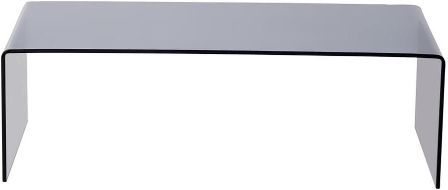 Vente-unique Salontafel van gebogen gehard gerookt glas Zwart ALONZO - Foto 2