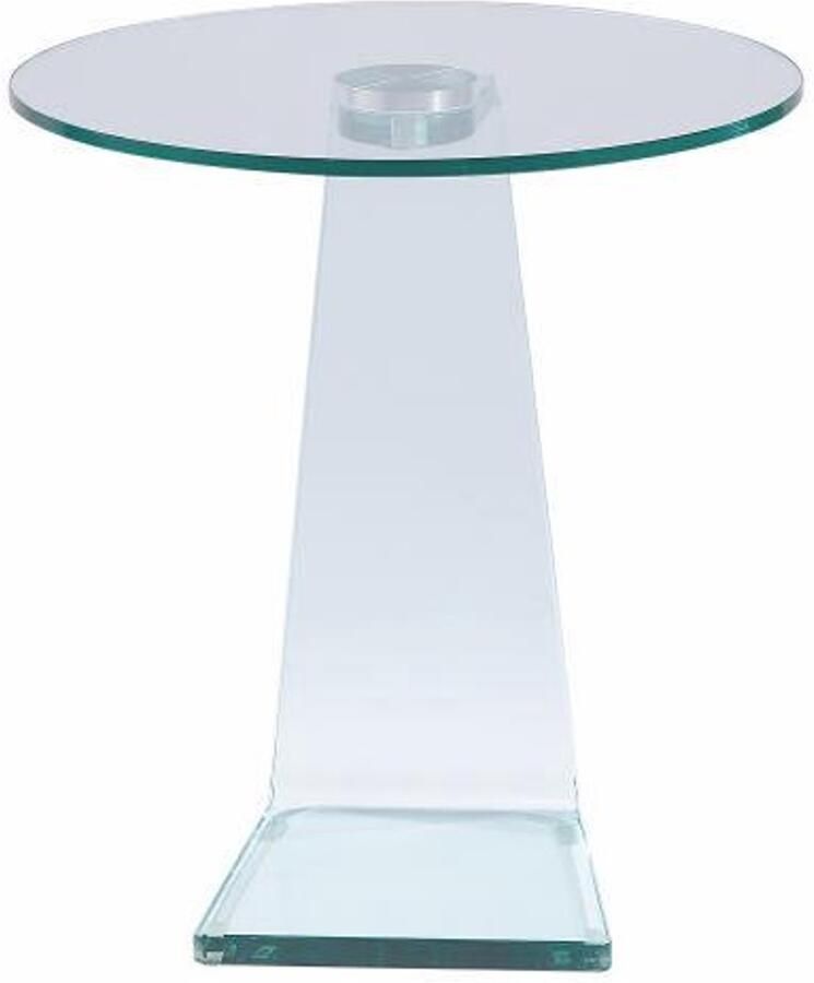 Vente-unique Salontafel van gehard glas ERVILA L 45 cm x H 50 cm x D 45 cm