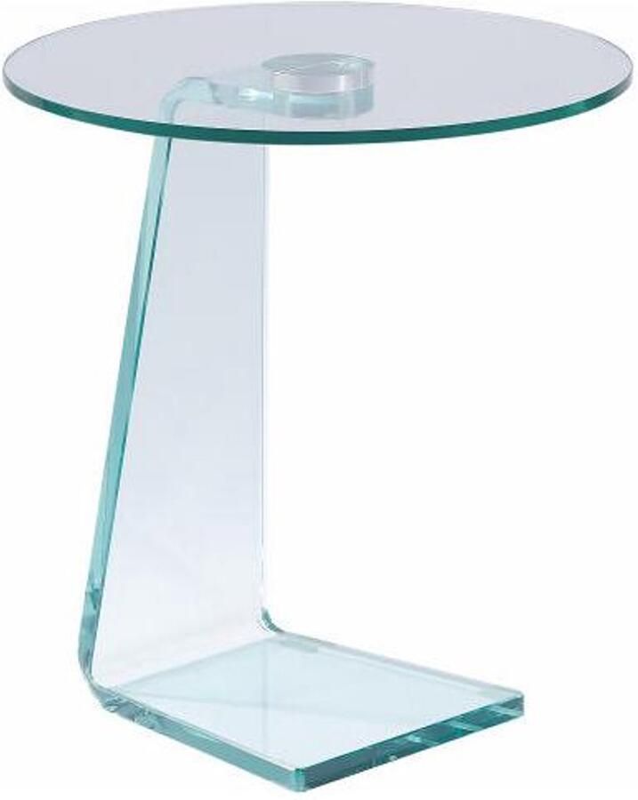 Vente-unique Salontafel van gehard glas ERVILA L 45 cm x H 50 cm x D 45 cm - Foto 2