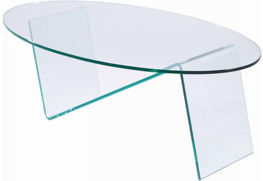 Vente-unique Salontafel van gehard glas Transparant ELOWEN L 120 cm x H 41 cm x D 70 cm