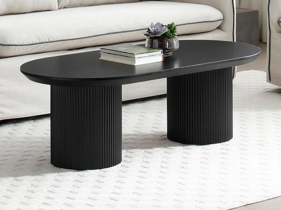 Vente-unique Salontafel van mdf Zwart LORIMILA L 120 cm x H 40 cm x D 60 cm