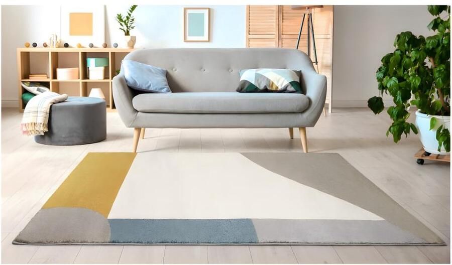 Vente-unique Scandinavisch geometrisch tapijt 120 x 170 cm Meerdere kleuren SARIA L 170 cm x H 1.1 cm x D 120 cm - Foto 2