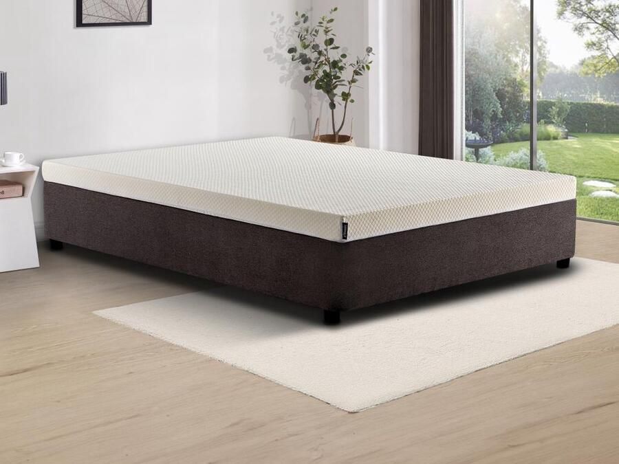 Vente-unique Schuimmatras 140 x 190 cm met afneembare hoes 9 cm dik OCHI van YSMÉE L 190 cm x H 9 cm x D 140 cm - Foto 2