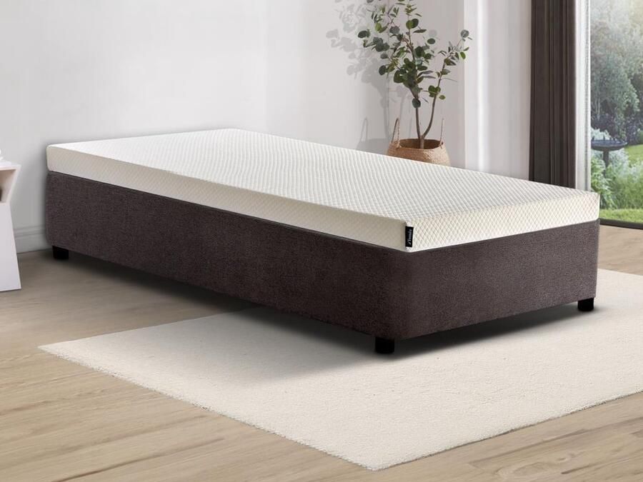 Vente-unique Schuimmatras 90 x 190 cm met afneembare hoes 9 cm dik OCHI van YSMÉE L 190 cm x H 9 cm x D 90 cm - Foto 2