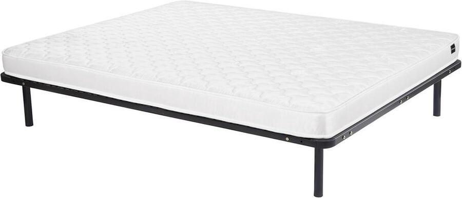 Vente-unique Set 140 x 190 cm lattenbodem + matras van schuim van 15 cm dik DANAE II van YSMÉE L 190 cm x H 25 cm x D 140 cm