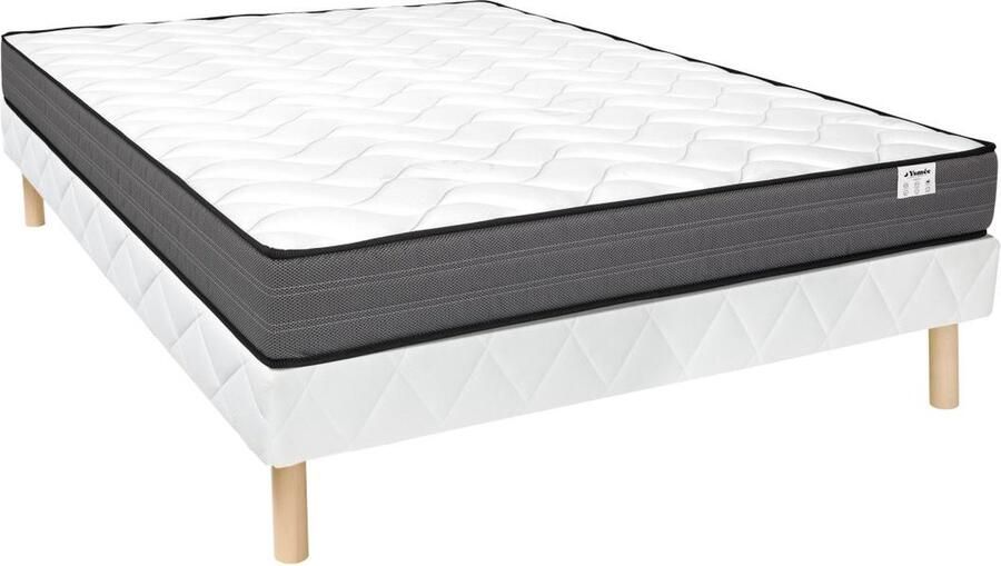 Vente-unique Set 140 x 200 cm bedbodem + matras met pocketveren AMBRACIE van YSMÉE L 200 cm x H 30 cm x D 140 cm
