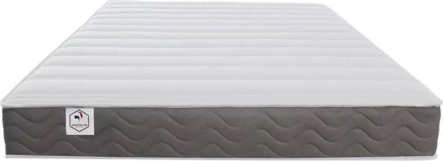 Vente-unique Set 140 x 190 cm bedbodem met opbergruimte licht naturel + matras van HD-schuim met vormgeheugen en ademende 3D-strook 18 cm dik HEAVEN van YSMÉE L 200 cm x H 18 cm x D 120 cm