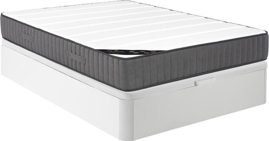 Vente-unique Set 160 x 200 cm bedbodem met opbergruimte + hybride matras met pocketveren met 7 zones en zeer veerkrachtig schuim van 26 cm dik AUDACE van PALACIO L 200 cm x H 30 cm x D 160 cm