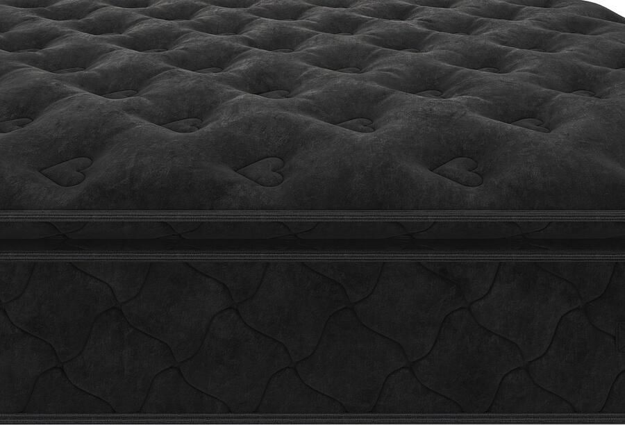 Vente-unique Set 160 x 200 cm bedbodem met opbergruimte licht naturel + matras met pocketveren met ingebouwd dekmatras van 28 cm dik BLACK DREAM van YSMÉE L 200 cm x H 30 cm x D 160 cm - Foto 5