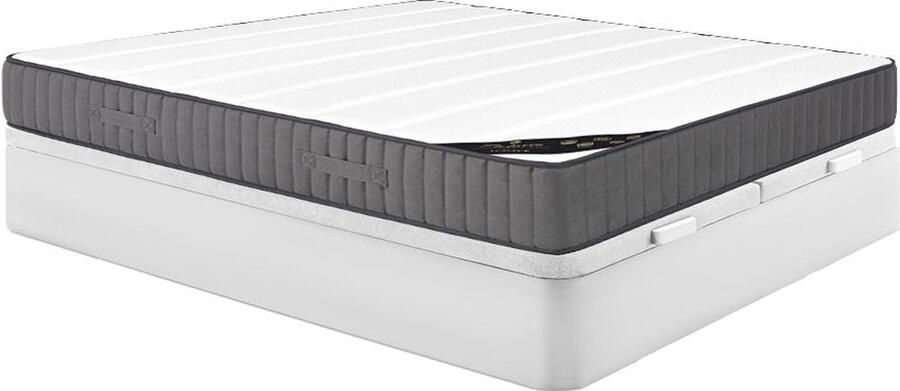 Vente-unique Set 180 x 200 cm bedbodem met opbergruimte + hybride matras met pocketveren met 7 zones en zeer veerkrachtig schuim van 26 cm dik AUDACE van PALACIO L 200 cm x H 30 cm x D 180 cm