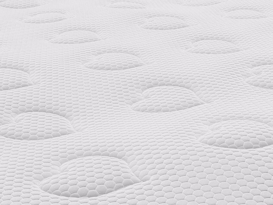 Vente-unique Set 140 x 190 cm bedbodem met opbergruimte wit + matras met pocketveren en ingebouwde dekmatras dikte 28 cm AMERICAN DREAM van YSMÉE L 190 cm x H 30 cm x D 140 cm - Foto 3