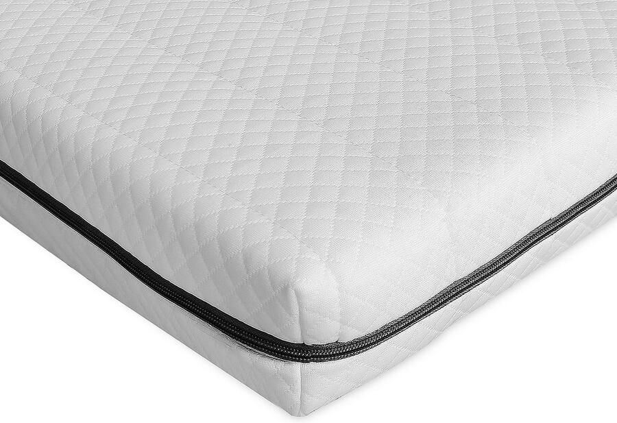 Vente-unique Set van lattenbodem en matras – 90 x 190 cm – Kern van schuim met afneembare tijk – 10 cm dik – NASUS van DREAMEA L 190 cm x H 25 cm x D 90 cm - Foto 3