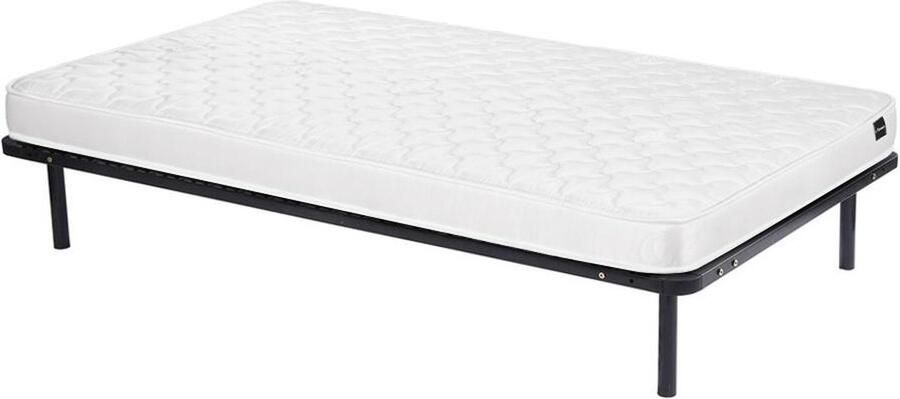 Vente-unique Set 90 x 190 cm lattenbodem + matras van schuim van 15 cm dik DANAE II van YSMÉE L 190 cm x H 25 cm x D 90 cm