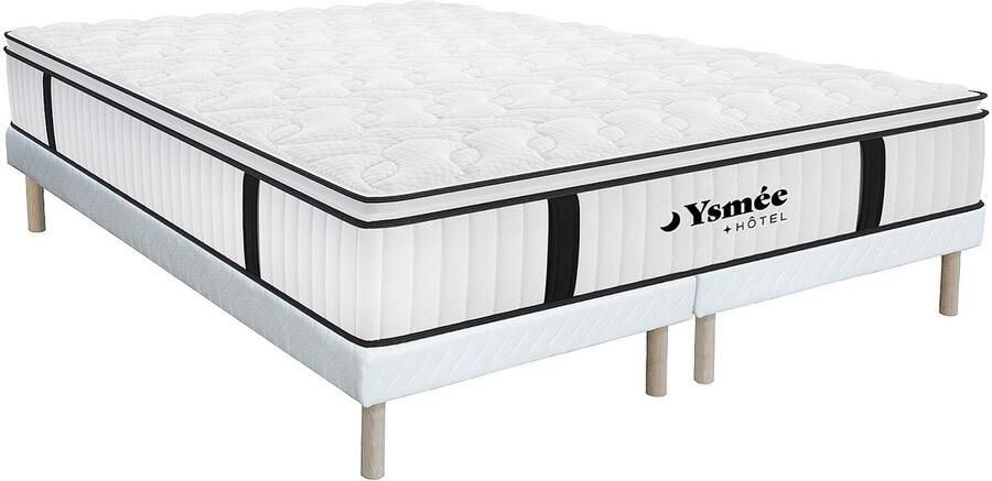 Vente-unique Set bedbodem en brandwerend matras met geïntegreerd dekmatras DELICE van DREAMEA HOTEL 180 x 200 cm L 200 cm x H 30 cm x D 180 cm - Foto 3