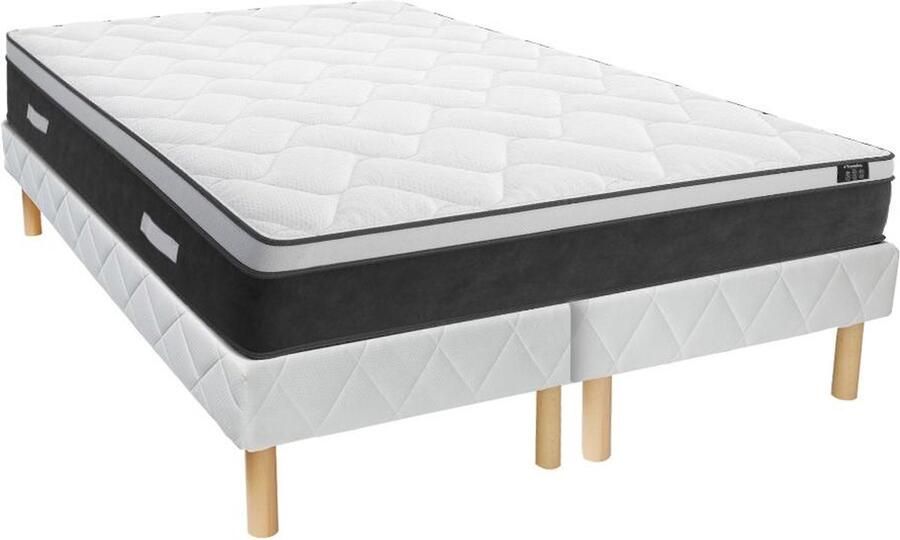 Vente-unique Set bedbodem en matras met pocketveren en vormgeheugen ASTRIA Art Collection van YSMÉE 200 x 200 cm L 200 cm x H 30 cm x D 200 cm - Foto 5