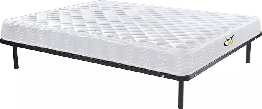 Vente-unique Set bedbodem en matras WOLKENLOS van MORGENGOLD 160 x 200 cm L 200 cm x H 25 cm x D 160 cm